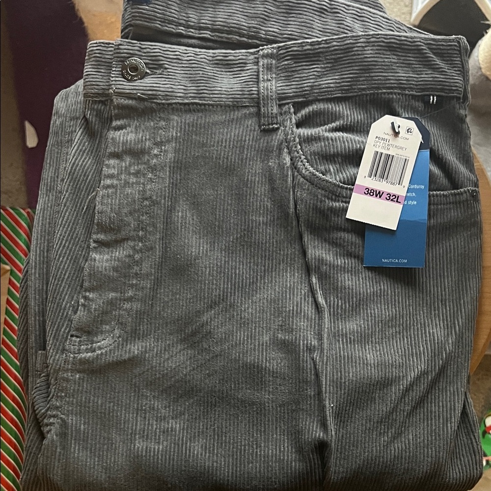 Nautica Charcoal Corduroy Trousers